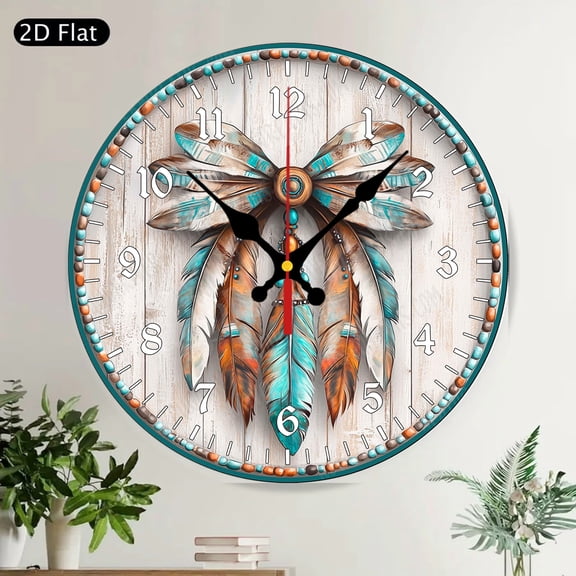 Vibrant Floral Mi Casa Es Su Casa Round Wall Clock Silent Bohemian Home Decor
