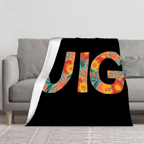 Vibrant Floral Pattern Flannel Blanket - Soft Cozy and Warm for Sofa Travel Bed and Chair - Perfect for Artistic