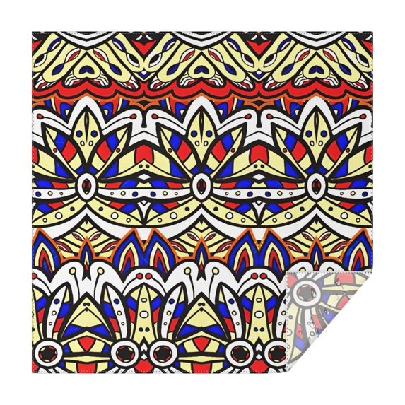 Vibrant Floral Pattern Square Tablecloth,Waterproof Square Table Cover,Wipeable Spillproof Washable Table Cover for Home Kitchen Party Decor 52"x52"(132x132cm)