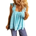 thumbnail image 1 of Vibrant Floral Print Ruffle Tank - Perfect for Summer Outfits | [ZhiHiMeRi] | (US 4-6)S, 1 of 12