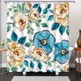 thumbnail image 1 of Vibrant Floral Shower Curtain with Colorful Roses & Peonies - Whimsical Bathroom Decor, 1 of 5