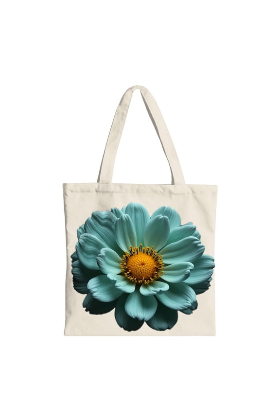 Vibrant Flower Canvas Tote Bag - Stylish Reusable Shopping Bag with Sturdy Handles for Parties Travel & Everyday Use