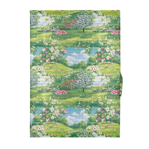 Vibrant Flower Meadow Door Curtain Blackout Thermal Insulated Door Side Curtain Panels Privacy 25x40in