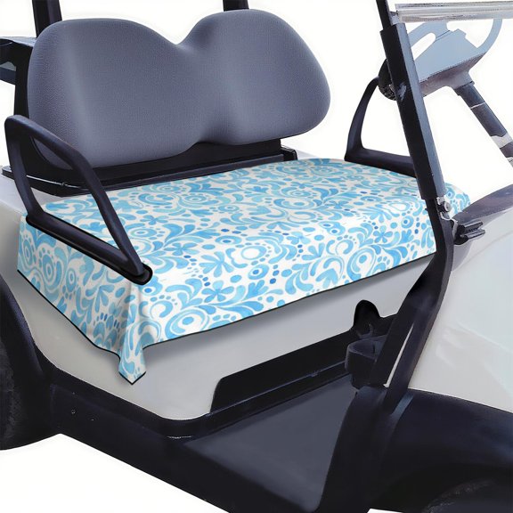 Vibrant Flowers Microfiber Golf Cart Front Bench Cover 51" x 31" for Most Golf Cart Models Towel Style Seat Protector