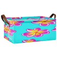 thumbnail image 1 of Vibrant Flowers Pattern Design Open Home Storage Bins Foldable Metal Frame Shelf Baskets 16.9x11.4x7.7in Water-Resistant, 1 of 8