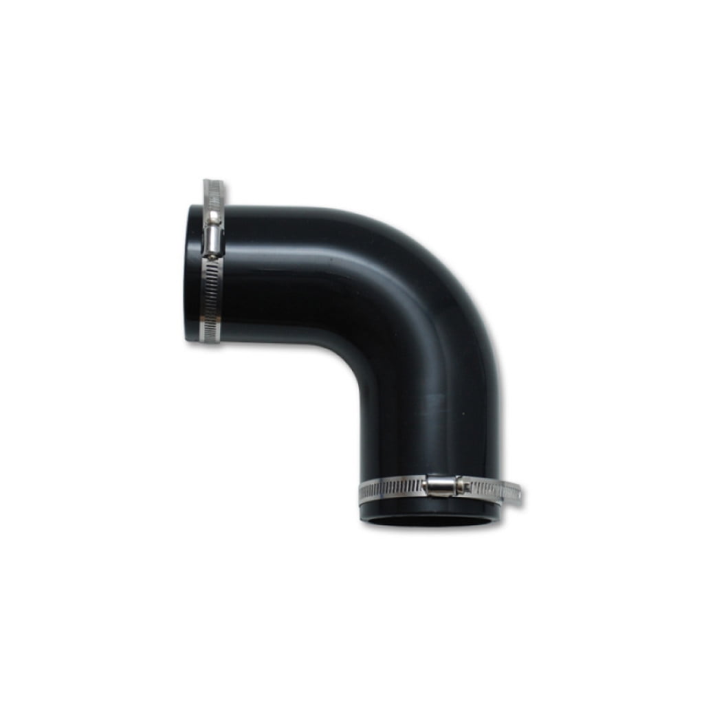 Vibrant 4 Ply Reinforced Silicone Elbow Connector - 1.5in I.D. - 45 deg. Elbow (BLACK)