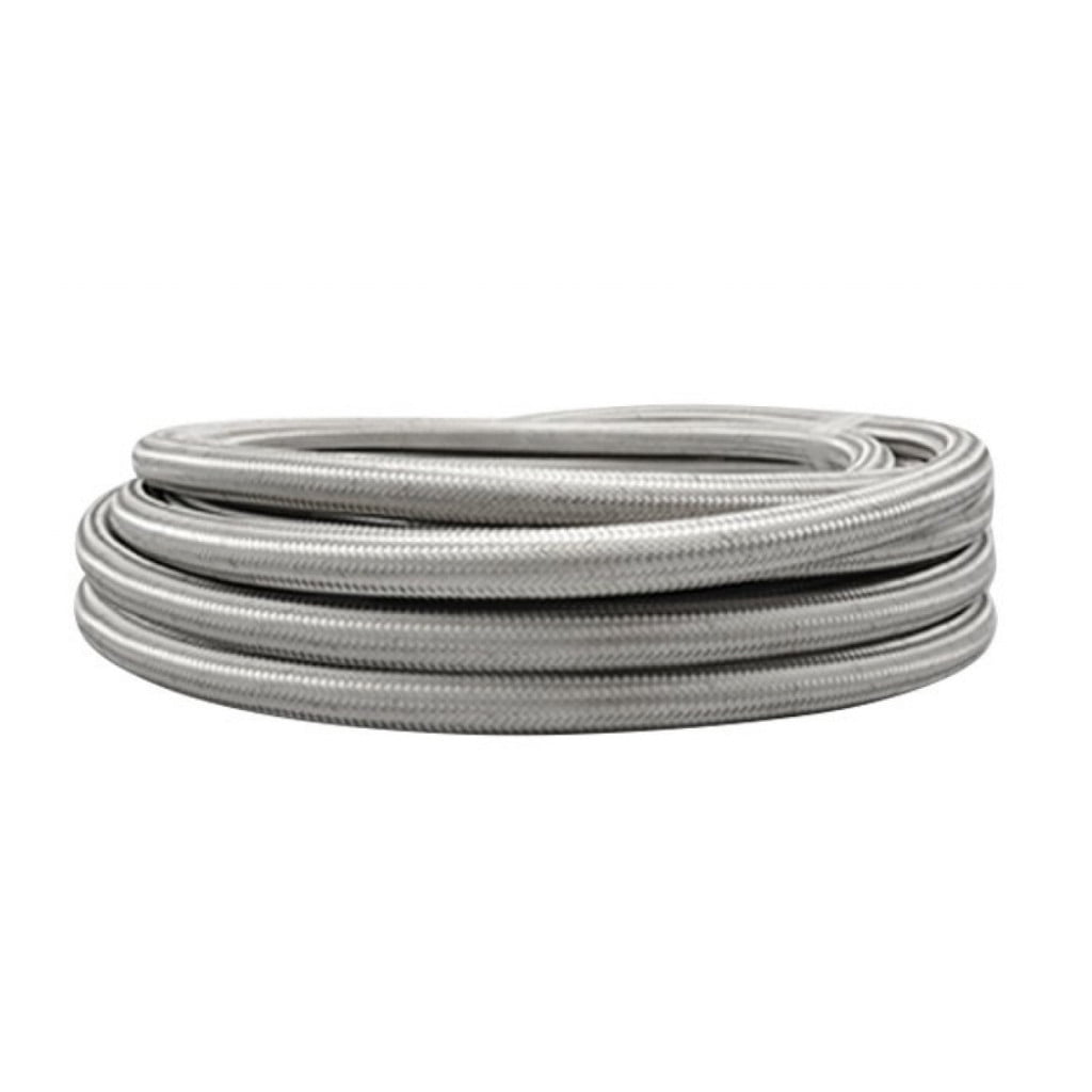 Vibrant -10 AN Two-Tone Black/Blue Nylon Braided Flex Hose (5 foot roll) main image 0