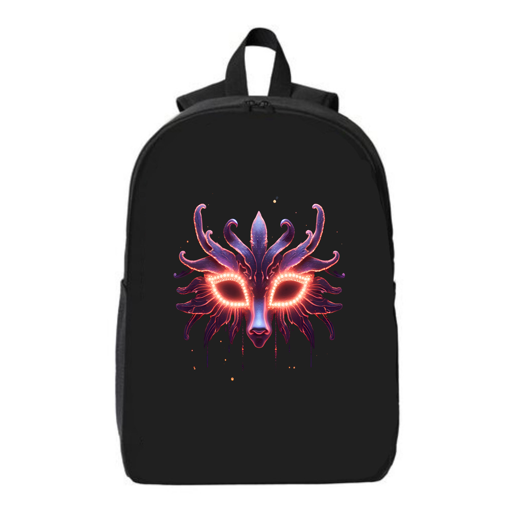 Vibrant Fox Mask Design Laptop Backpack for College & Travel - Fits 15 ...