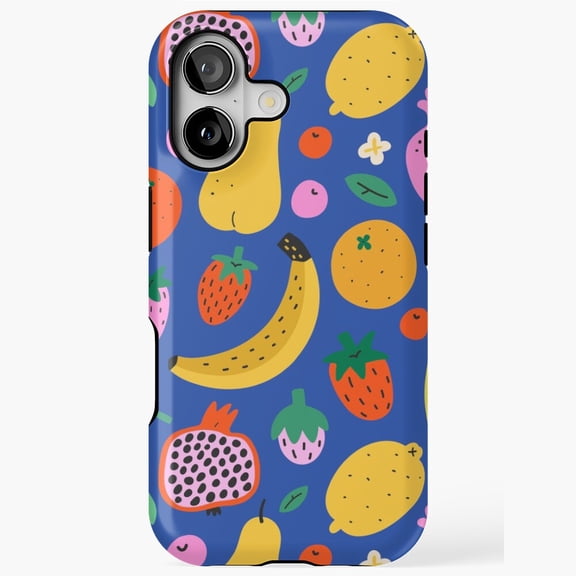 Vibrant Fruit Pattern Summer Food Graphic Phone Case iPhone 17 16 15 14 13 12 11 Pro Max