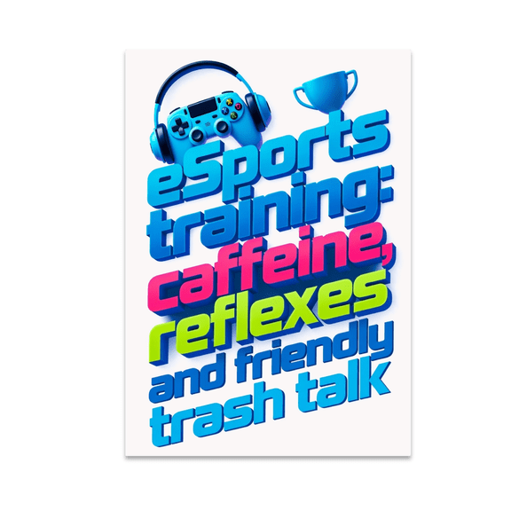 Vibrant Gaming Wall Art - eSports Enthusiast - 13x19 Poster Print