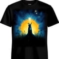 thumbnail image 1 of Vibrant Graphic Black T-Shirt Reach for the Stars Design, 1 of 5