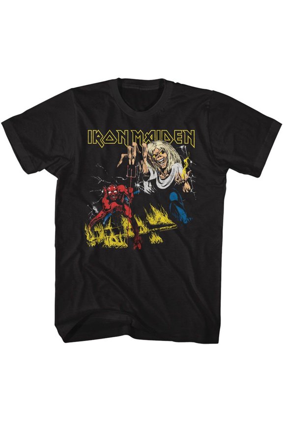 Vibrant Graphic Flames T-Shirt Featuring Rock-Inspired Design for Music Enthusiasts