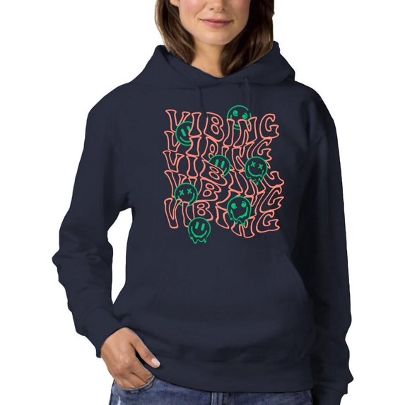 Vibrant Graphic Smile Hoodie Women's