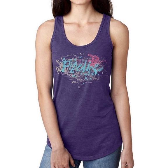 Vibrant Graphic Surf-Inspired Racerback Tank Women's -Pipeline Designs