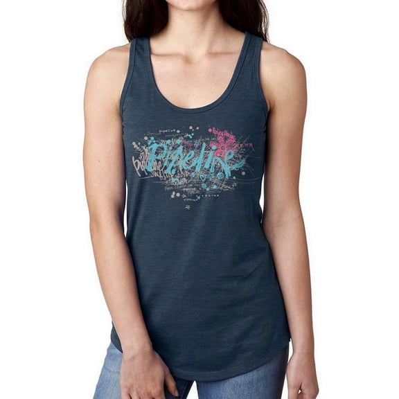 Vibrant Graphic Surf-Inspired Racerback Tank Women's -Pipeline Designs