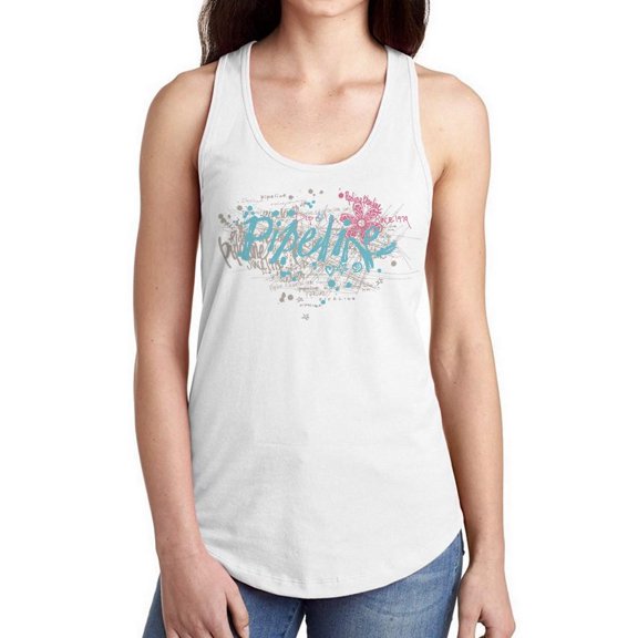 Vibrant Graphic Surf-Inspired Racerback Tank Women's -Pipeline Designs