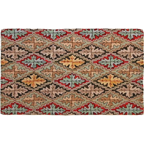 Vibrant Hand-Hooked Wool Henry Rug-Early American Style