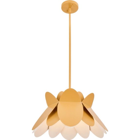 Vibrant Harvest Yellow Flor Pendant Light