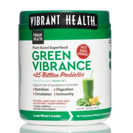 Vibrant Health, Green Vibrance, Vegan Superfood Powder, 15 Servings