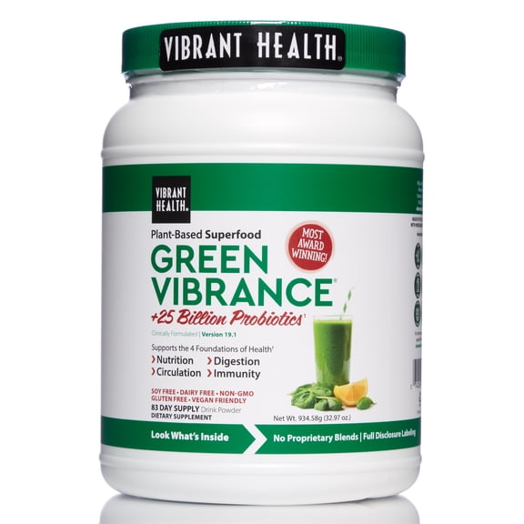 Vibrant Health, Green Vibrance, Vegan Superfood Powder, 83 Servings