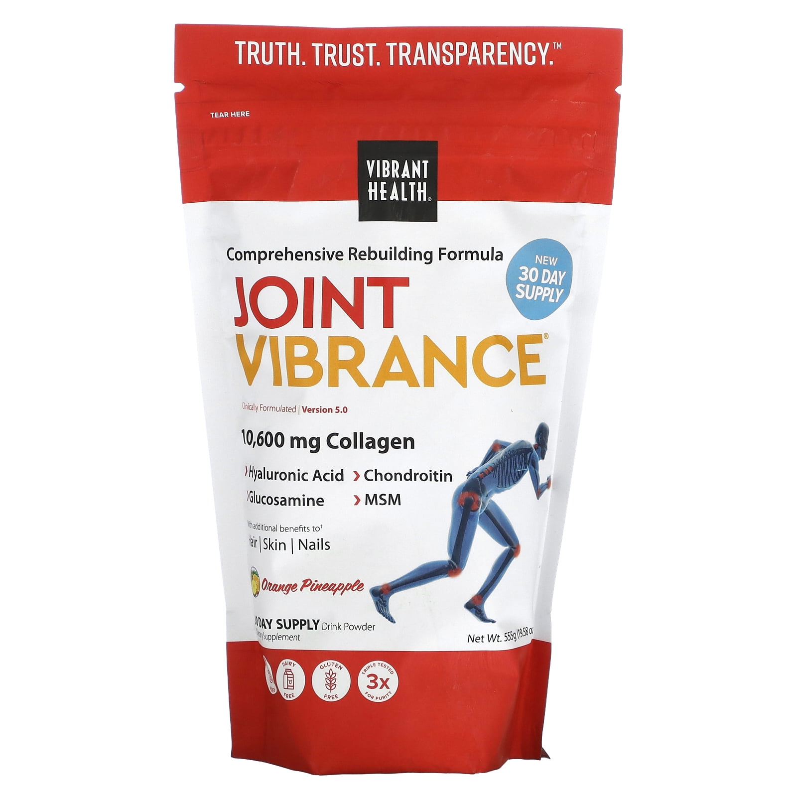 Vibrant Health Joint Vibrance, Orange Pineapple, 19.58 oz (555 g