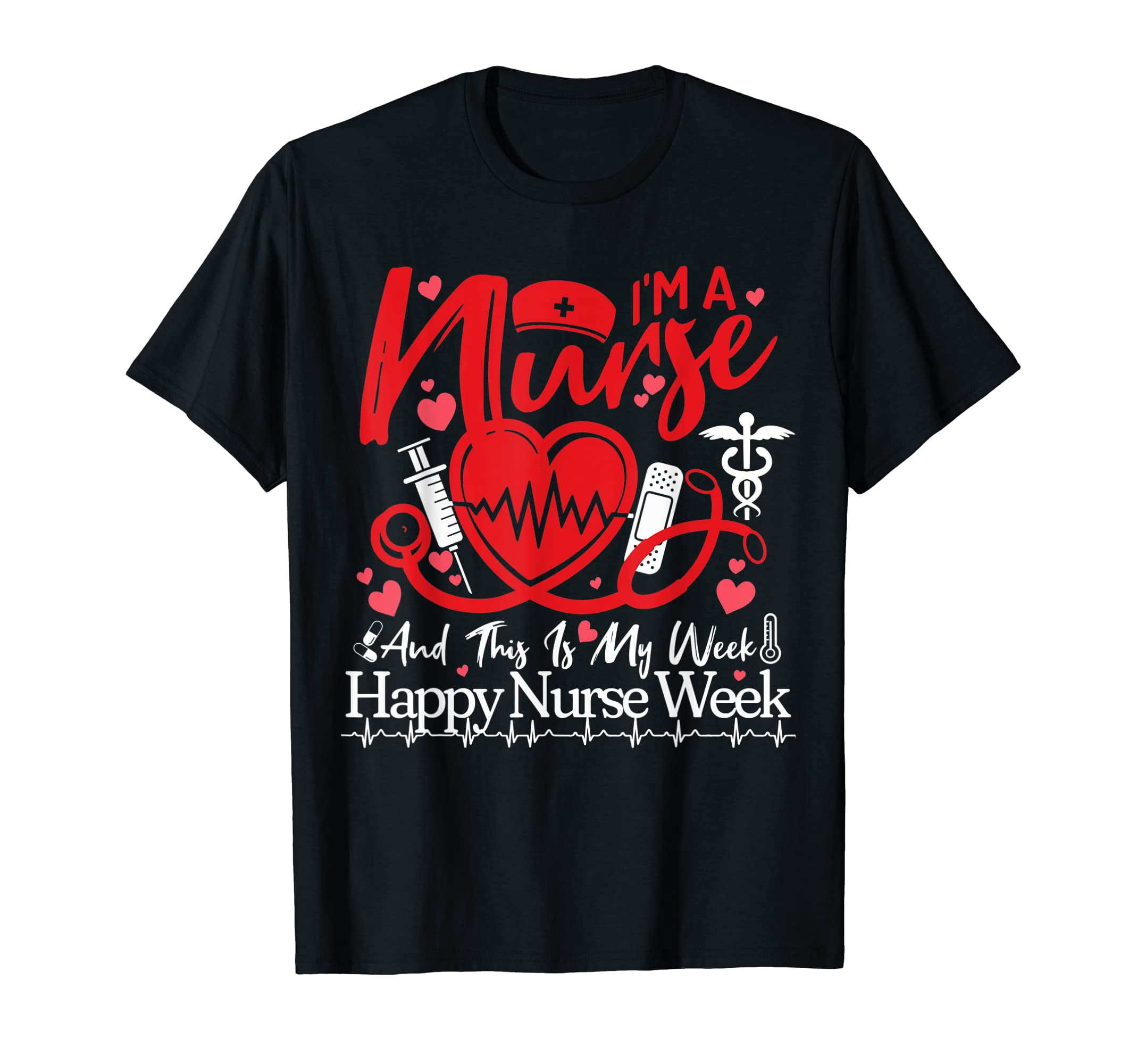 Vibrant Heart and Syringe Graphic T-Shirt for Nurse Week Gifts 2023 and ...