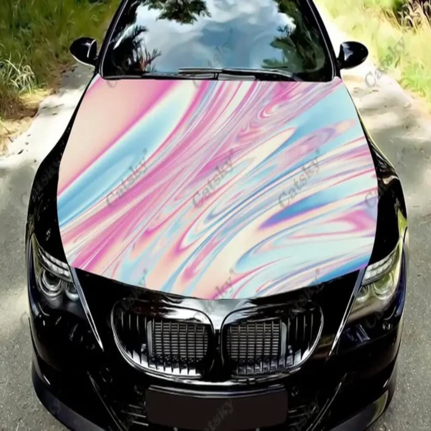 Vibrant Holographic Rainbow Colors for Car Hood Vinyl Stickers Wrap ...
