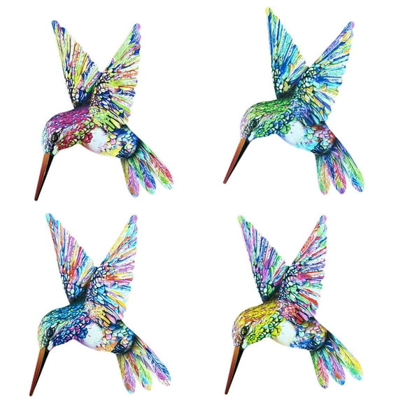 Vibrant Hummingbird Metal Wall Decor: Easy to Hang, Perfect for Any Space!