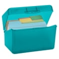 thumbnail image 1 of Vibrant Index Card Box – 3x5 Plastic Storage Holder with Locking Lid, Holds 250 Note Cards, Recipe Box, Flashcard Organizer for Home Office 1pc, 1 of 8