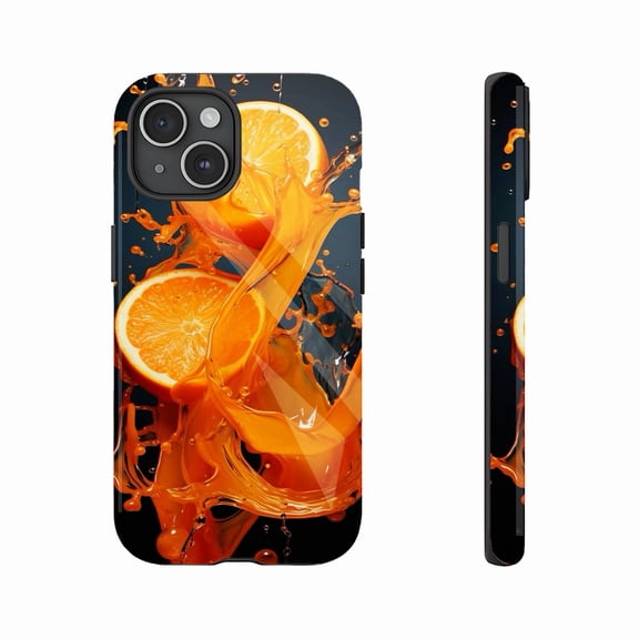 Vibrant Juice Splash Design Durable Shockproof Case for Trendy Users Compatible with iPhone 11/12/13/14/15/16 (Pro Max/Plus)