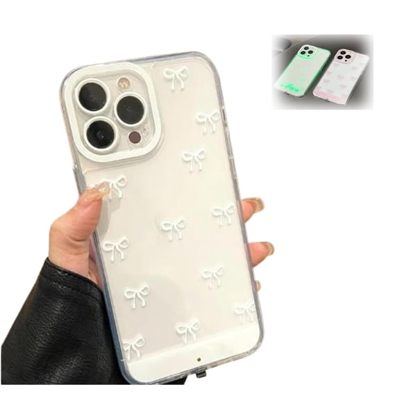 Vibrant LED Bowknot Phone Case, Light Up Phone Case with Incoming Call Flash, Compatible with iPhone