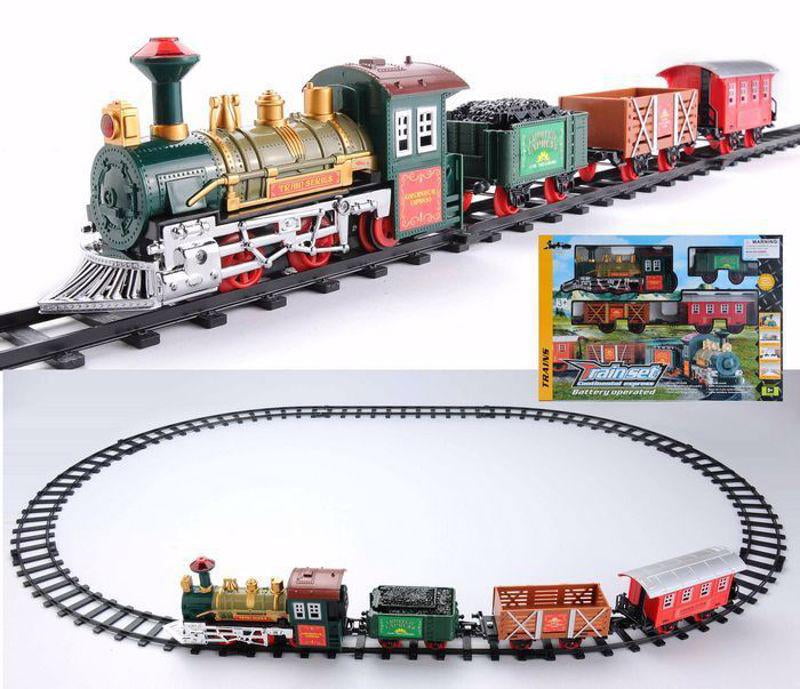 Vibrant LED Light and Sound Christmas Train Set with 11.5 Foot Track