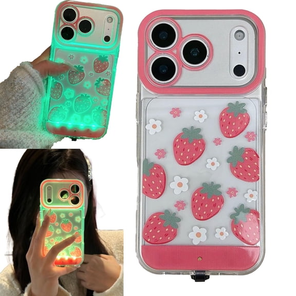 Vibrant LED Phone Case, Incoming Call Flash Light Up Phone Case for iPhone 13/14/15/16/17 Pro/Plus/Pro Max
