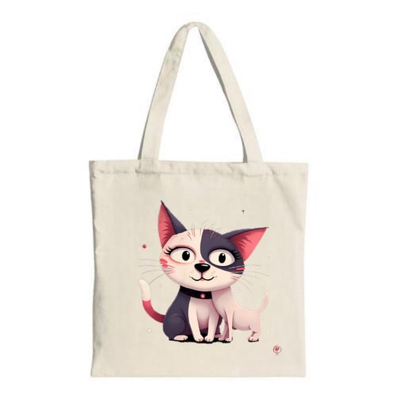 Vibrant Layered Cake Tote Bag - Canvas Reusable Shopping Bag with Strawberry Design Perfect for Parties Travel & Everyday Use