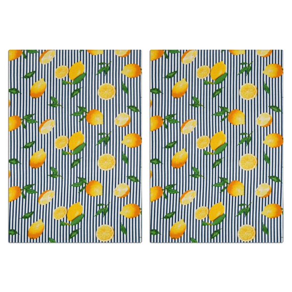 Vibrant Lemon Kitchen Towels Set of 2, 18x26 Inch Soft Absorbent Dish Towels, Fruit Design Tea Towels and Hand Towels for Home Decor, Perfect for Kitchen Use