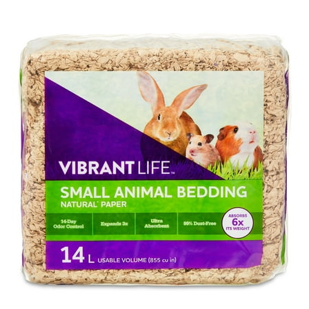 Vibrant Life Small Animal Bedding, Natural Brown Paper, 14 L Bag