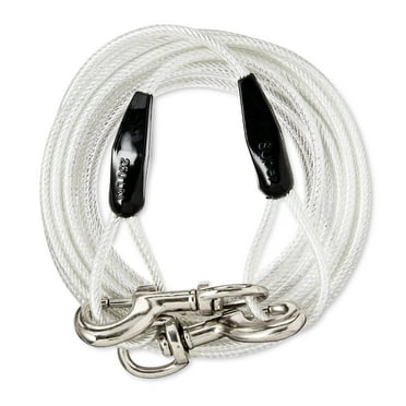 Vibrant Life Reflective Vinyl-Covered Tie-Out Cable for Dogs up to 250 lbs, 25'