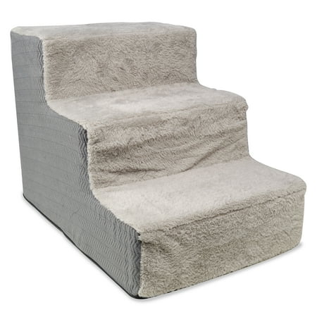 Vibrant Life Lightweight Pet Steps for Dogs and Cats, Gray, 3 Step