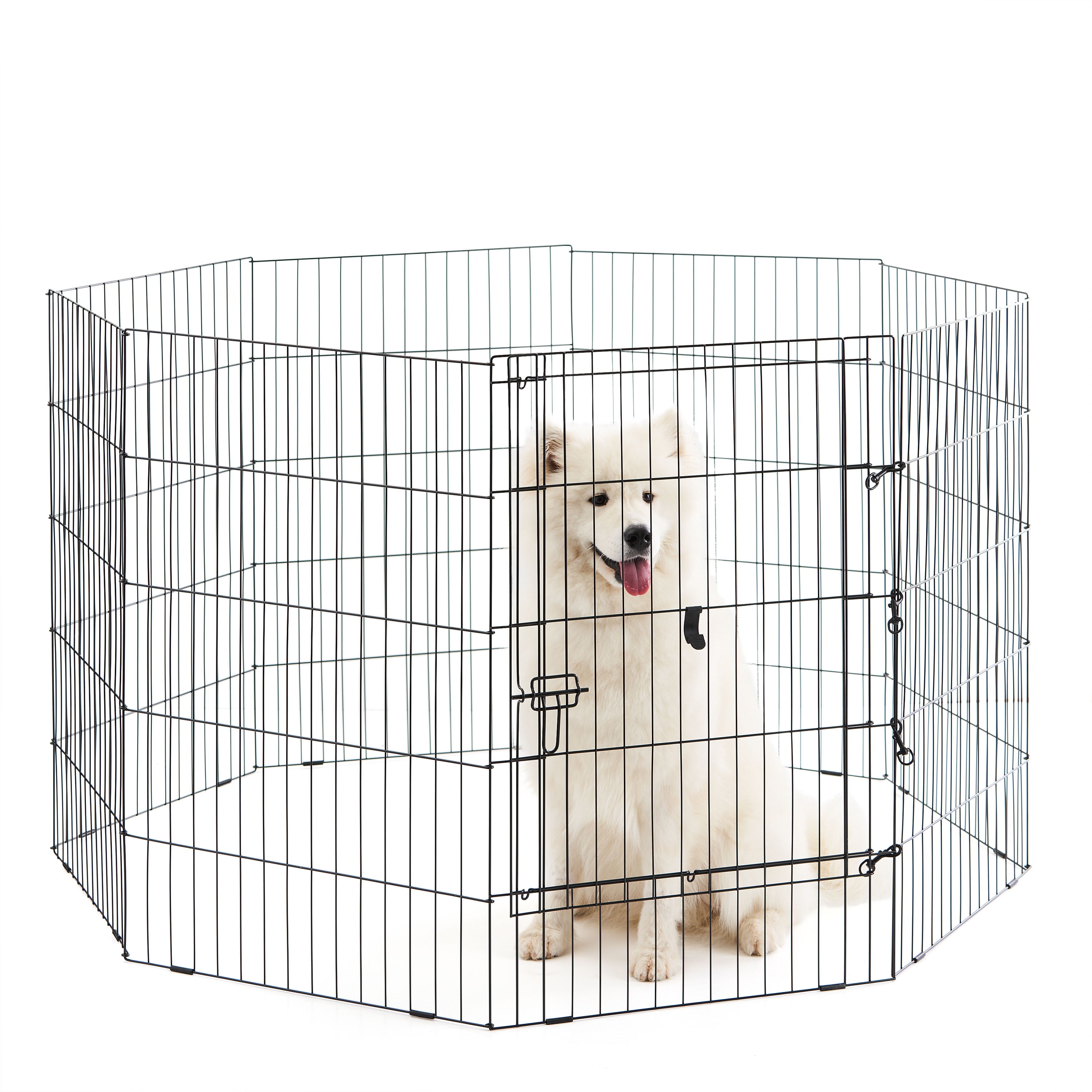 Vibrant Life 8-Panel Customizable Pet Exercise Playpen with Door, 36 in, for Dogs Up to 70 lbs