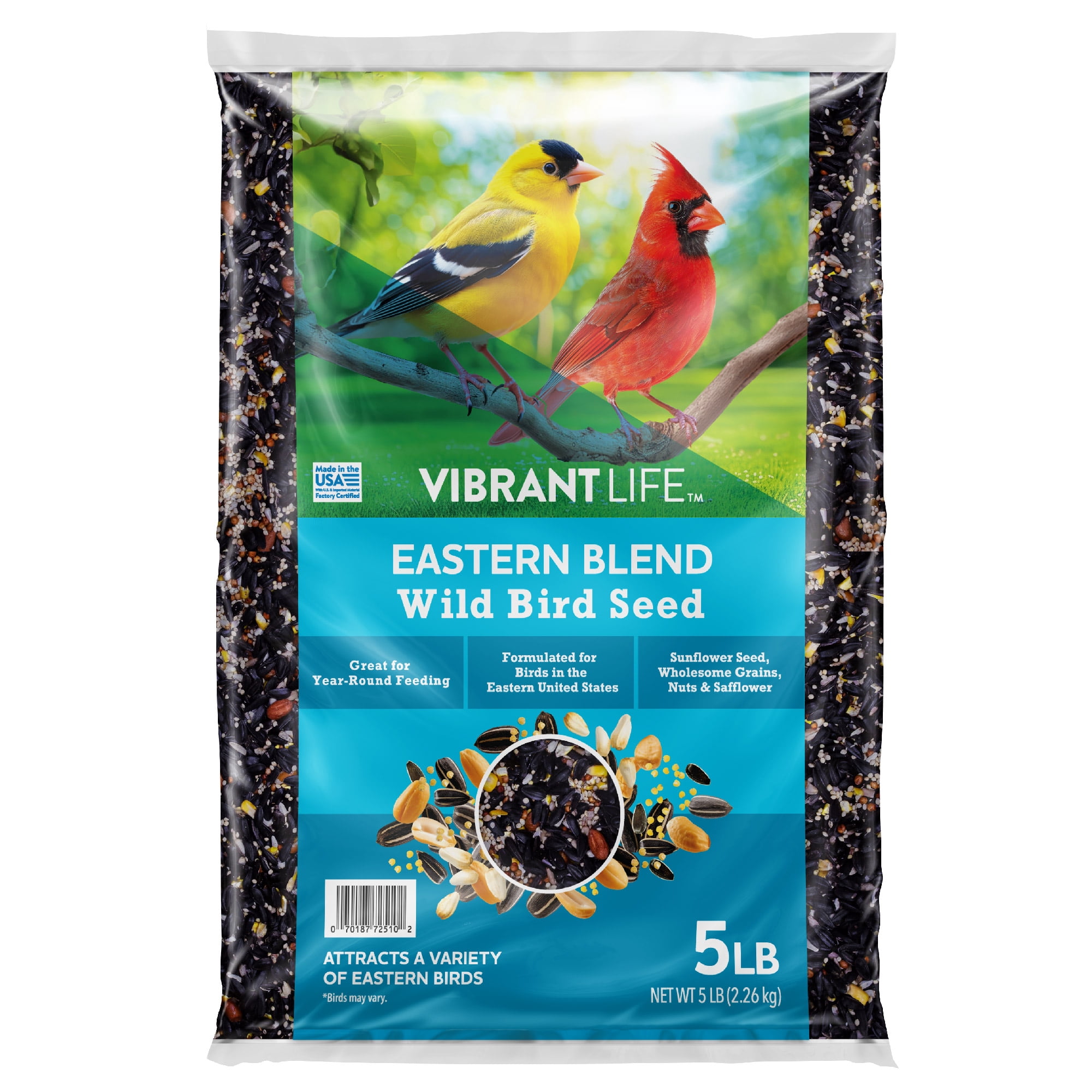 Vibrant Life 5 lb Eastern Blend Wild Bird Seed Bag - Walmart.com