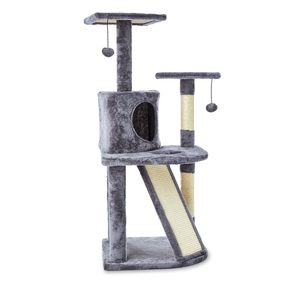 Vibrant Life 5-Level Multi-Functional Cat Tree Condo, Gray, 44.5"