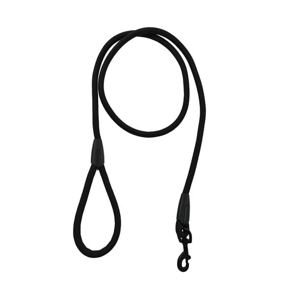 Vibrant Life 6' Padded Handle Rope Leash, Black, M/L