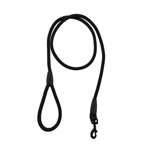 Vibrant Life 6' Padded Handle Rope Leash, Black, M/L