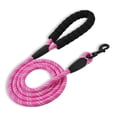 thumbnail image 1 of Vibrant Life 6' Padded Handle Reflective Rope Leash, Pink and White, M/L, 1 of 9