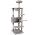 thumbnail image 1 of Vibrant Life 70” Cat Tree for Indoor Cat,Multi-Level Cat Tower with Scratching Posts, Light Gray, 1 of 13