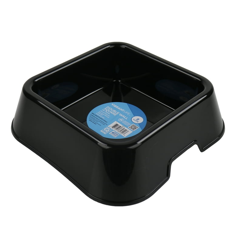 【今日だけ価格】CRAZY RACCOON / DOG BOWL BLACK Stainless Steel Metal Insulated Dog Bowl 64oz - Sleek Black