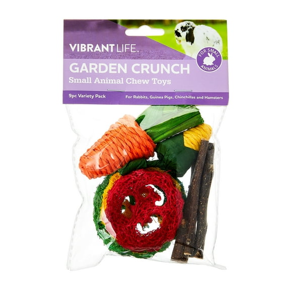 Vibrant Life 9-Piece Variety Pack of Garden Crunch Chews for Small Animals