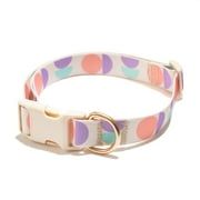 Vibrant Life Adjustable Fashion Dog Collar, Multicolor Abstract Geometric, S