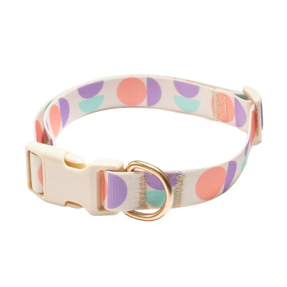 Vibrant Life Abstract Geometric Fashion Dog Collar, Multicolor, XL
