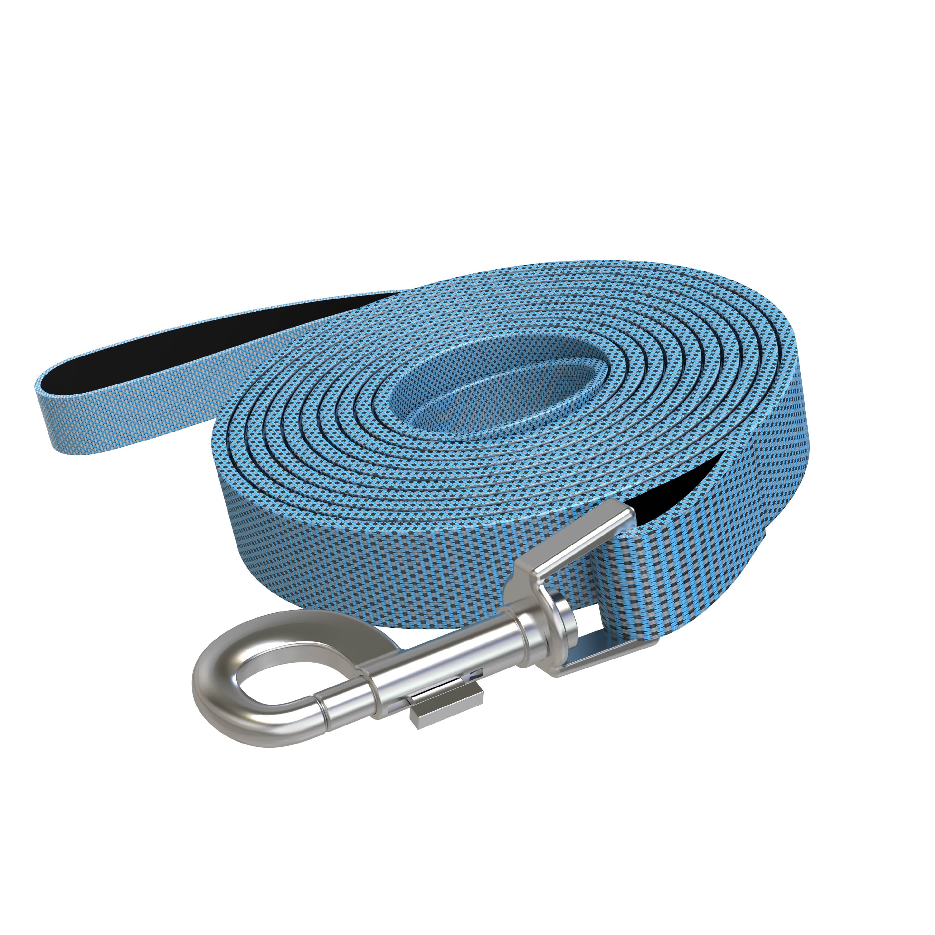 Vibrant Life Anti-Shock Padded Dog Leash, Medium, Blue, 5 feet